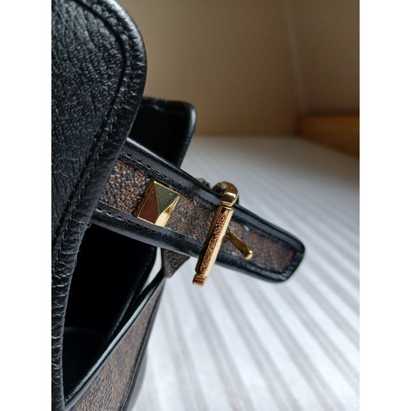 Michael Kors Boots 7.5 M Pebbled Grain Leather Britton Ankle Logo Preppy Classic - Picture 15 of 15